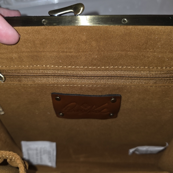 Patricia Nash Red Floral Embossed Crossbody Bag - Picture 7 of 9